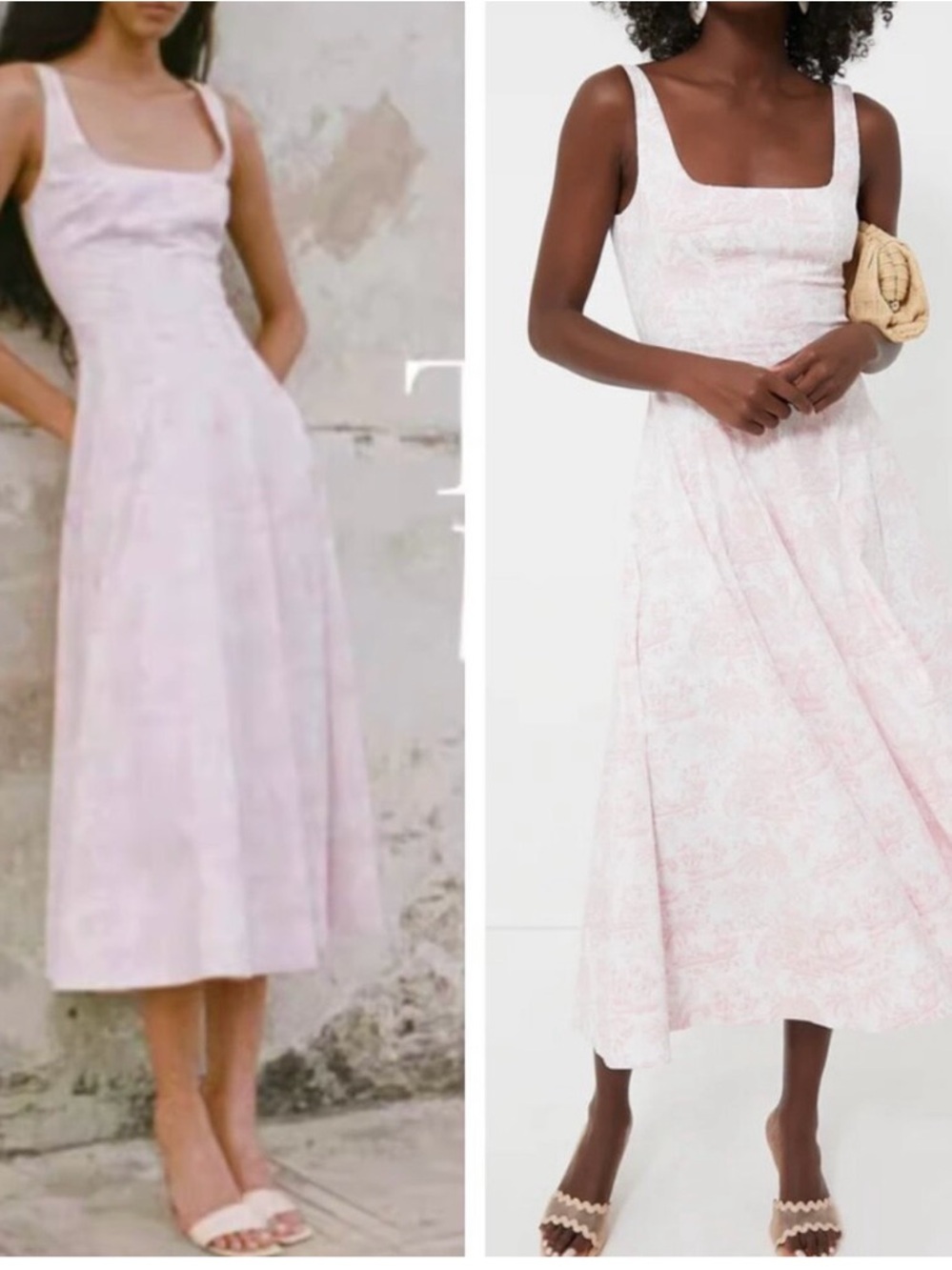 Staud Wells Cherry blossom toile midi dress